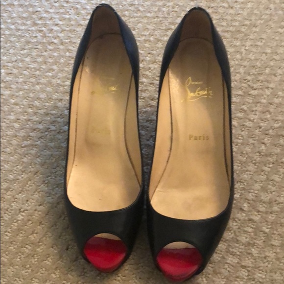christian louboutin peep toe shoes